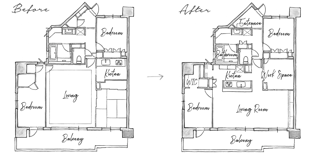 before after